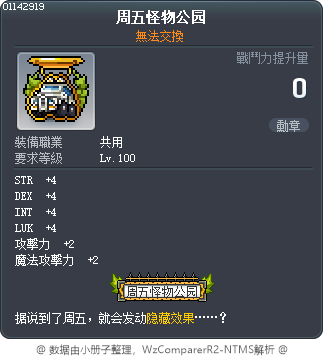 周五怪物公园 Tooltip