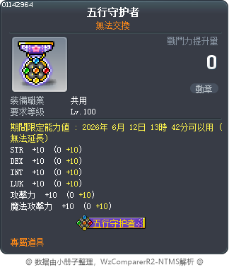 五行的守護者 Tooltip