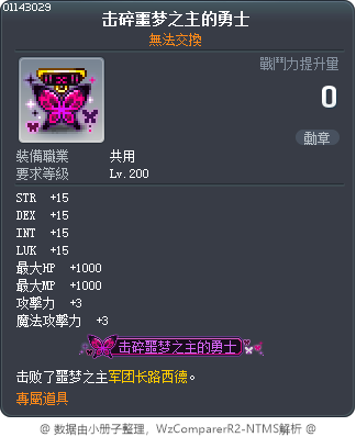 击碎噩梦之主的勇士 Tooltip