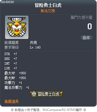 白虎戰士－懷特 Tooltip