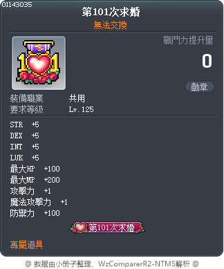 第101次求婚 Tooltip