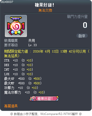 糖果好甜！ Tooltip
