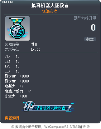 拟真机器人拯救者 Tooltip