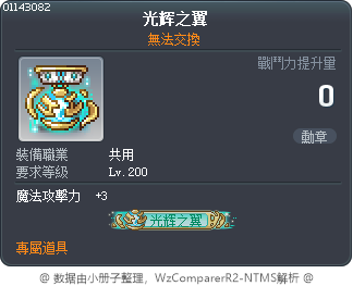 光辉之翼 Tooltip