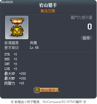 岩石山的獵人 Tooltip