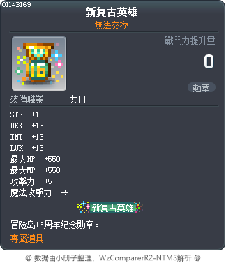 新复古英雄 Tooltip