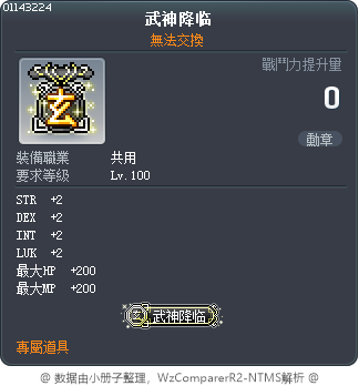武神降临 Tooltip