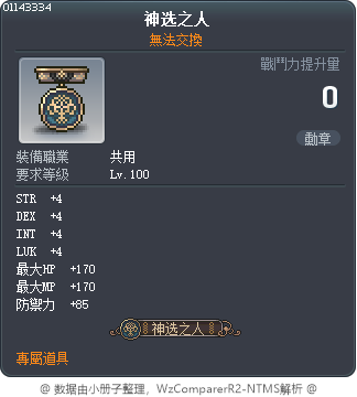 神选之人 Tooltip