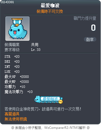 最爱咖波 Tooltip