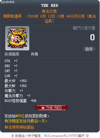 THE RED Tooltip