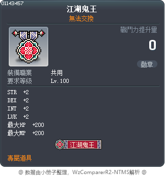 江湖鬼王 Tooltip