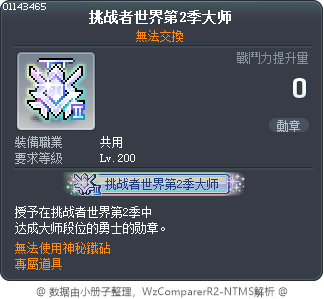 挑战者世界第2季大师 Tooltip