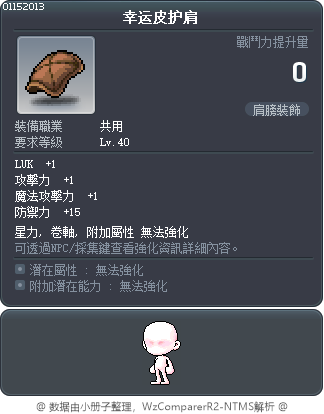 幸运皮护肩 Tooltip