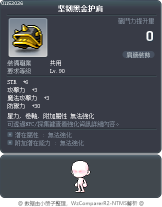 坚韧黑金护肩 Tooltip