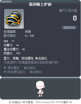 锐利骑士护肩 Tooltip