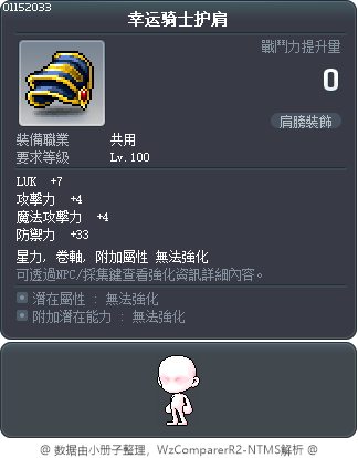 幸运骑士护肩 Tooltip