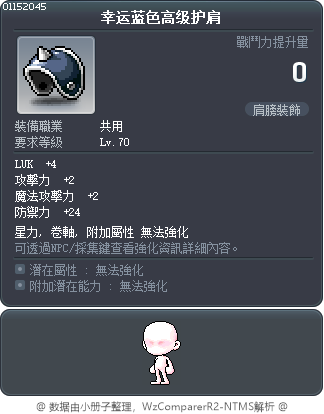 幸运蓝色高级护肩 Tooltip