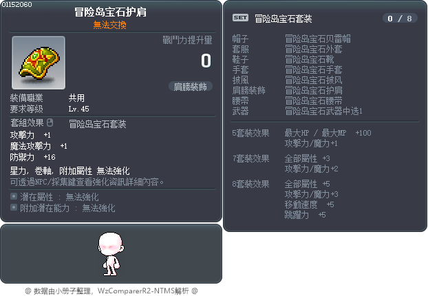 冒险岛宝石护肩 Tooltip
