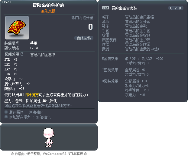 冒险岛铂金护肩 Tooltip