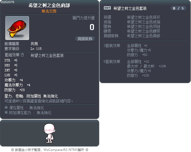 希望之树之金色肩部 Tooltip