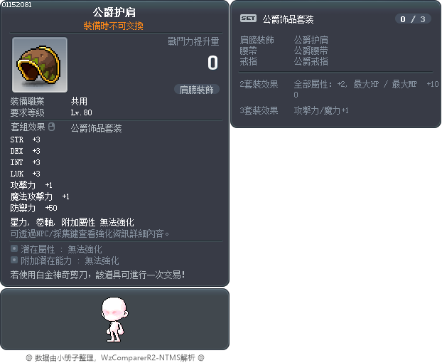 公爵护肩 Tooltip