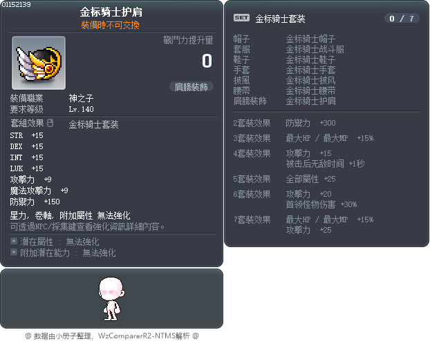 金标骑士护肩 Tooltip