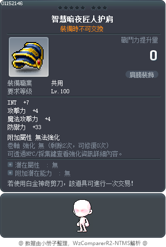 智慧暗夜匠人护肩 Tooltip