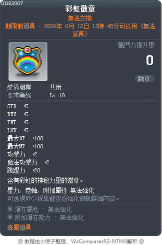 彩虹徽章 Tooltip
