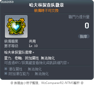 哈夫林探查队徽章 Tooltip