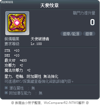 天使纹章 Tooltip