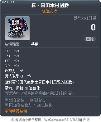 真·真田幸村图腾 Tooltip