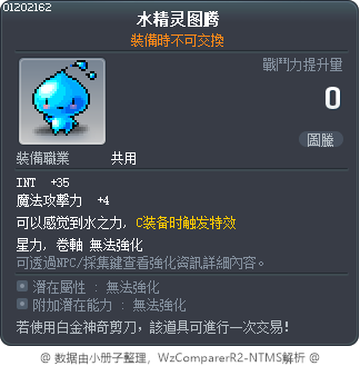 水之精靈圖騰 Tooltip