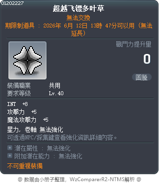 超越飞镖多叶草 Tooltip
