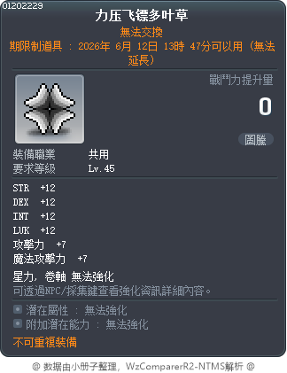力压飞镖多叶草 Tooltip