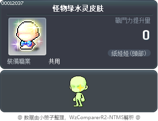 怪物绿水灵皮肤 Tooltip