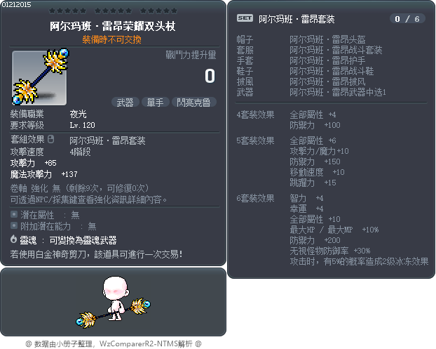 阿尔玛班·雷昂荣耀双头杖 Tooltip