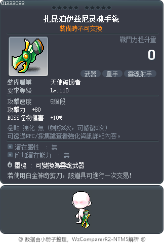 扎昆泊伊兹尼灵魂手铳 Tooltip