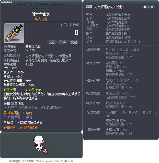 创世亡命剑 Tooltip