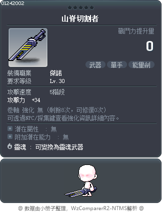 山脊切割者 Tooltip