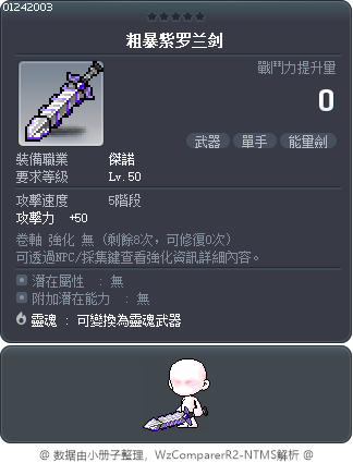 粗暴紫罗兰剑 Tooltip