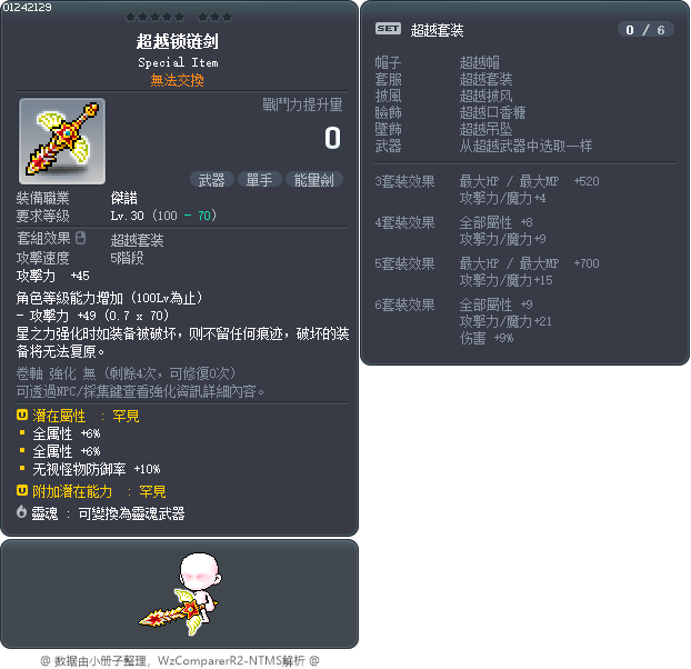 超越锁链剑 Tooltip