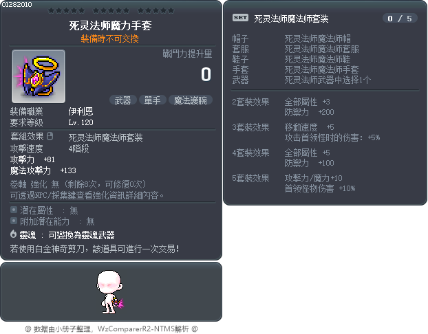 死灵法师魔力手套 Tooltip