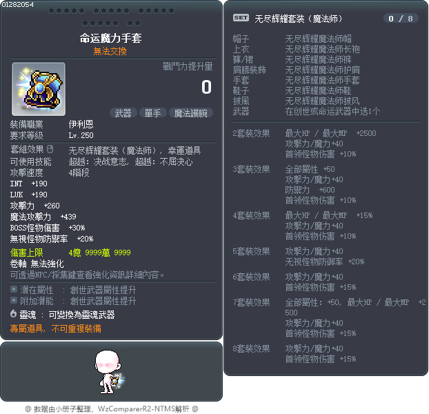 命运魔力手套 Tooltip