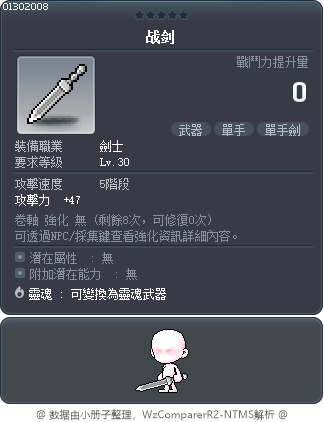 战剑 Tooltip