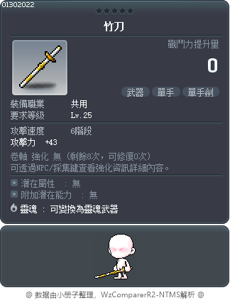 竹刀 Tooltip
