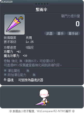 紫雨伞 Tooltip