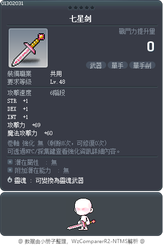 七星剑 Tooltip