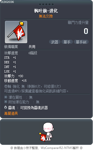 楓之谷1週年旗 Tooltip