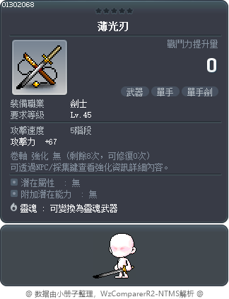薄光刃 Tooltip