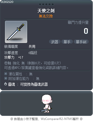 天使之剑 Tooltip